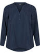 FLASH - Pinstripe shirt blouse, Blue, Packshot image number 0