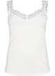 Viscose top with lace edge, Vanilla, Packshot image number 0