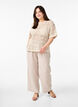 Loose trousers in linen and viscose, Beige, Model image number 0