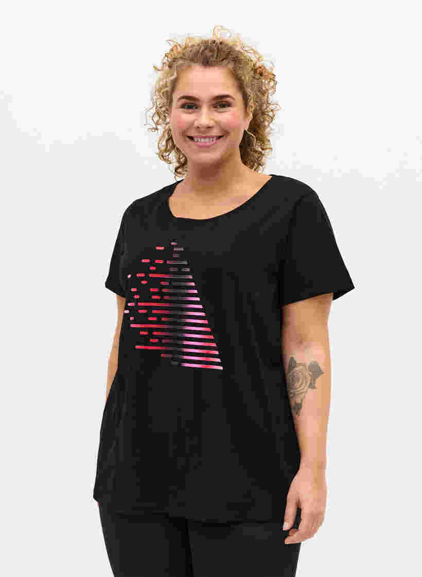 Sports t-shirt with print, Black Gradiant, Model