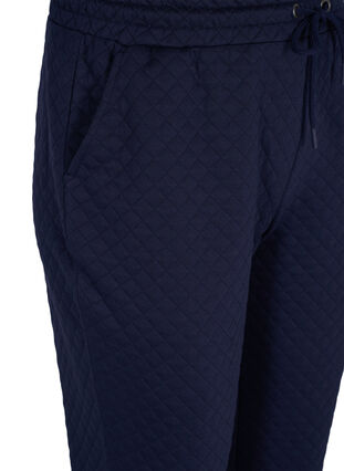 Sweatpants with quilted pattern, Navy Blazer, Packshot image number 2