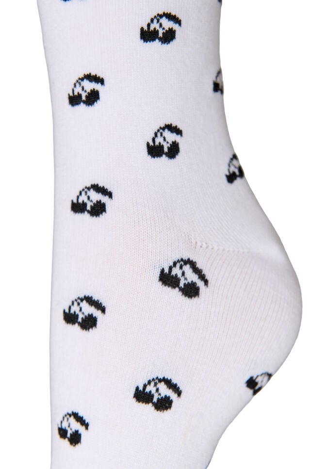 Cotton socks with patterns, White, Packshot image number 2
