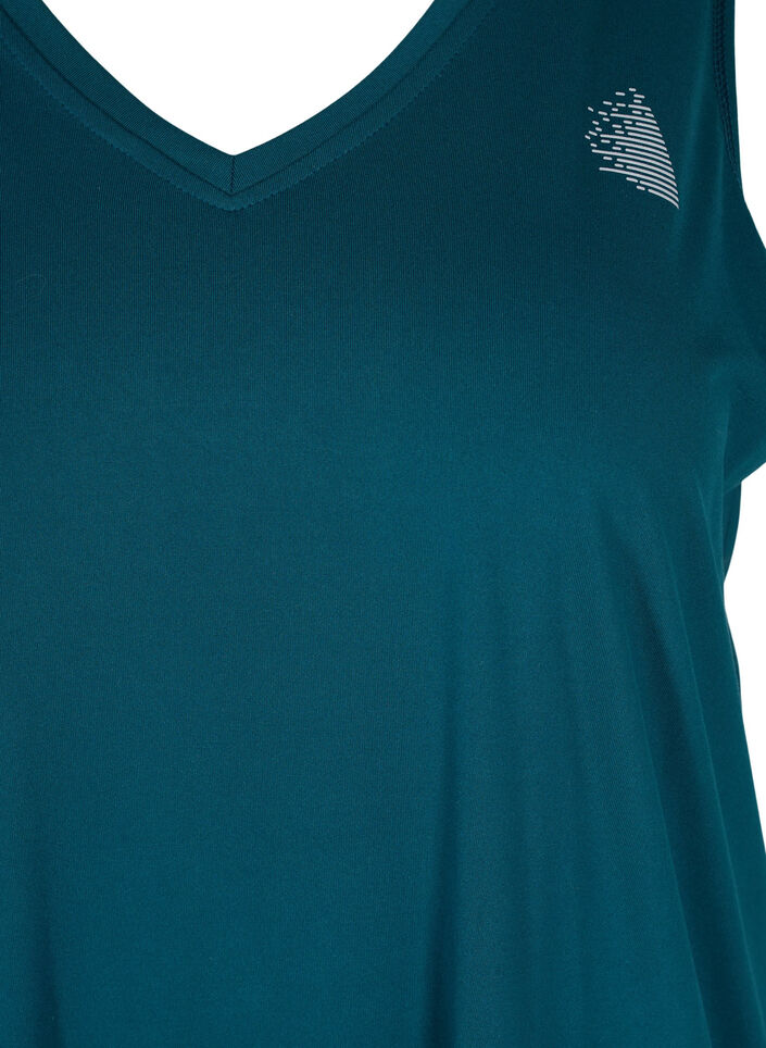 Sports top with V-neck, Green, Packshot image number 2