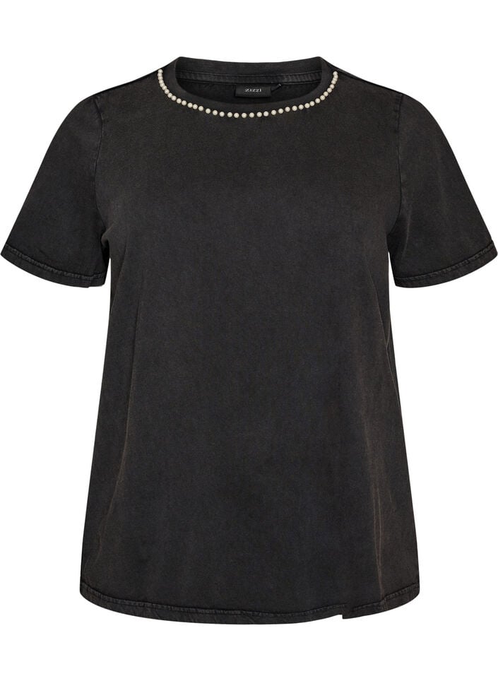 Organic cotton graphic T-shirt, Grey, Packshot image number 0