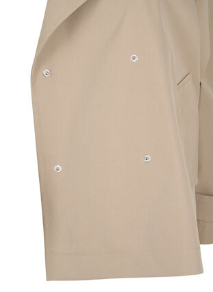 Short trench coat with snap button closure, Coriander, Packshot image number 4