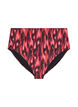 Bikini briefs with print and high waist, Red, Packshot image number 0
