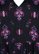 Long sleeve viscose dress with print, Black Pink AOP, Packshot image number 2