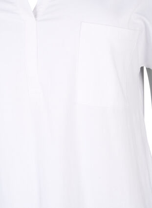 V-neck T-shirt with chest pocket, Bright White, Packshot image number 2