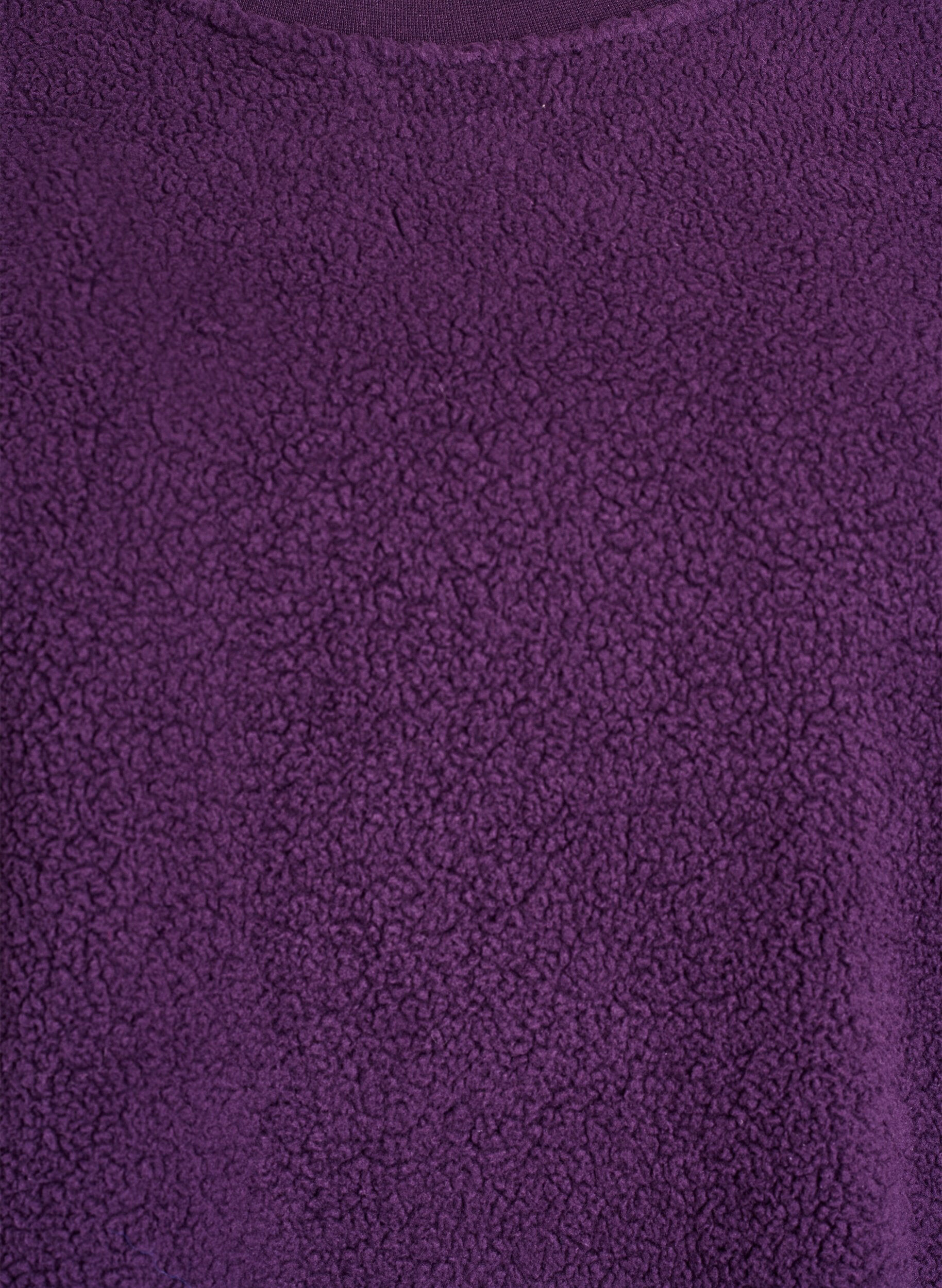 Zizzifashion Soft teddy fleece sweater, Purple, Packshot image number 2