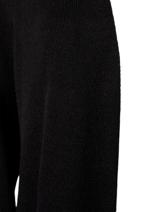 Long knitted cardigan with balloon sleeves, Black, Packshot image number 2