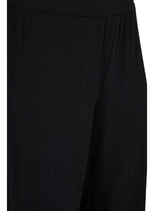 Loose trousers with structure, Black, Packshot image number 2