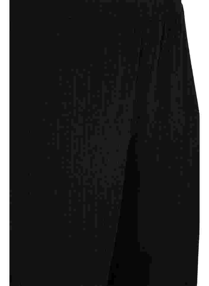 Loose trousers with structure, Black, Packshot image number 2