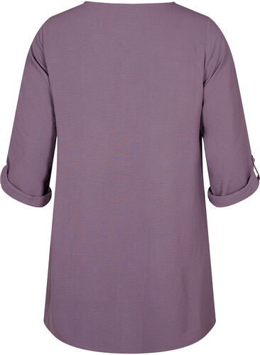 A-shape tunic with 3/4 sleeves, Vintage Violet, Packshot image number 1