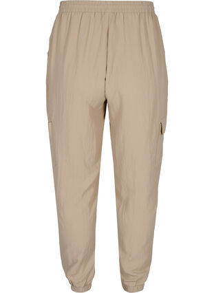 Loose cargo trousers in viscose, Oxford Tan, Packshot image number 1