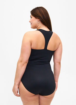 Sports swimsuit with racerback, Black, Model image number 1