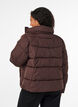 Short puffer jacket with a high collar, Brown, Model image number 2