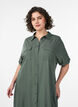 Long shirt dress with short sleeves, Green, Model image number 2