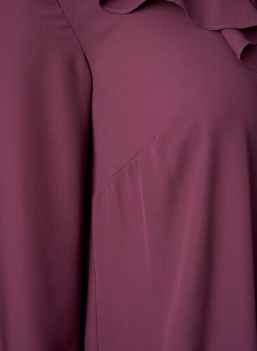 Long sleeve ruffle blouse, Renaissance Rose, Packshot image number 3
