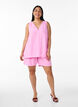 Sleeveless top with wrinkle details, Pink, Model image number 1
