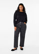 Long-sleeved blouse in wool and viscose, Black, Model image number 1