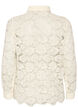 Lace shirt with pearl buttons, Vanilla, Packshot image number 1