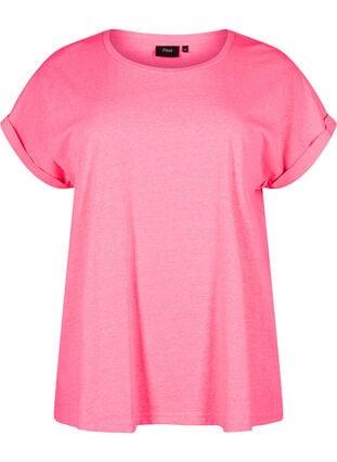 Neon colored cotton t-shirt, Neon pink, Packshot image number 0