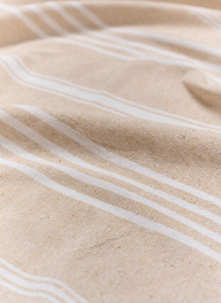 Striped Towels with fringes, Beige Melange, Packshot image number 3