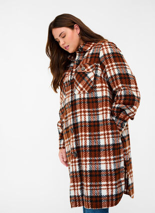 Checkered shirt jacket with chest pockets, Sequoia Check, Model image number 0