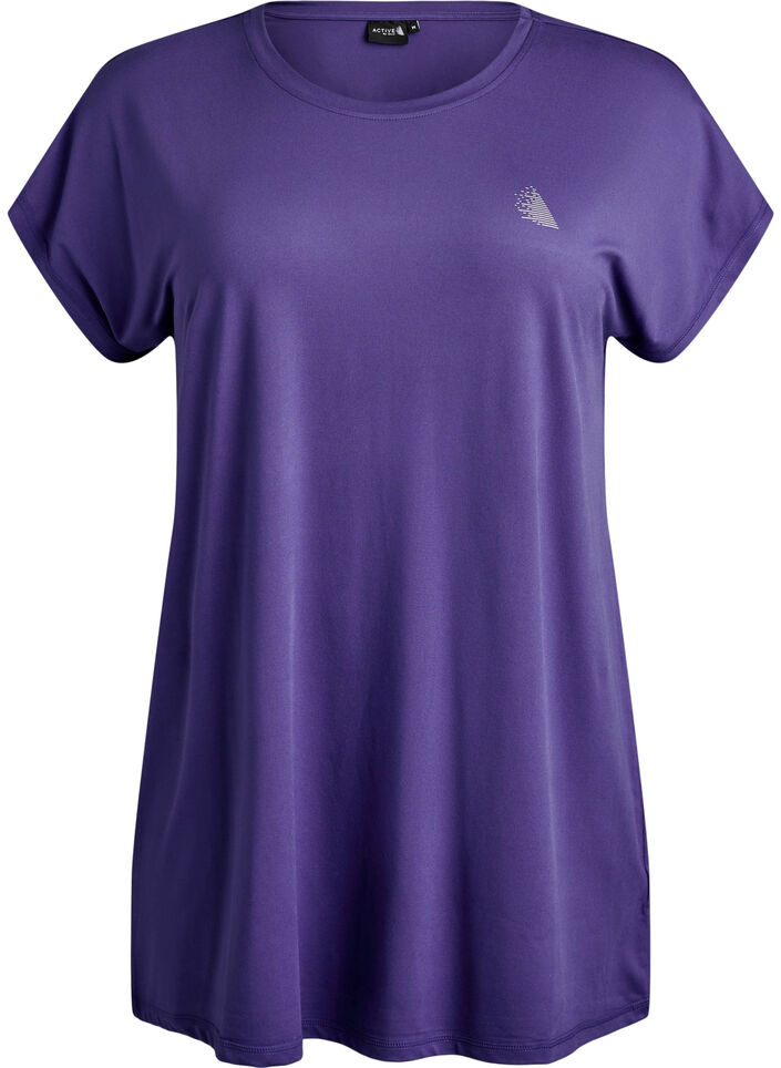 Long training t-shirt, Purple, Packshot image number 0