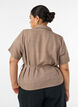 Wrap shirt with tie fastening, Brown, Model image number 2