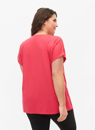 Short-sleeved training t-shirt, Azalea, Model image number 1