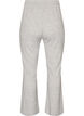 Jersey trousers with ribbed texture and flare, Grey, Packshot image number 1