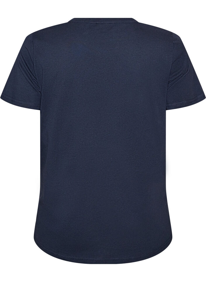 Christmas t-shirt in organic cotton, Blue, Packshot image number 1