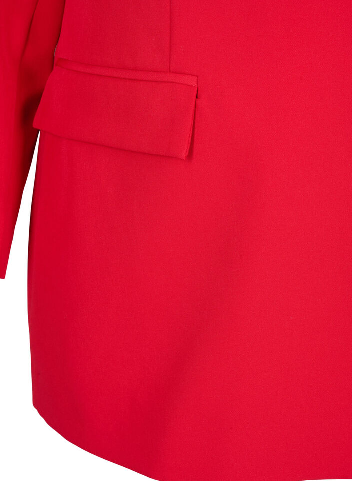 Suit jacket with gold buttons and pockets, Tango Red, Packshot image number 3