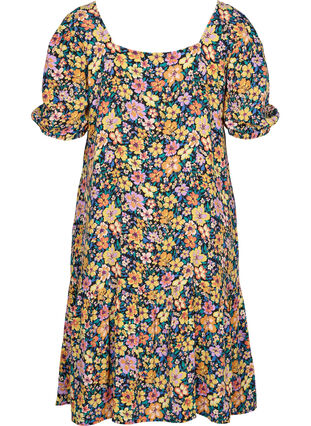 Floral viscose midi dress, Multi Flower AOP, Packshot image number 1