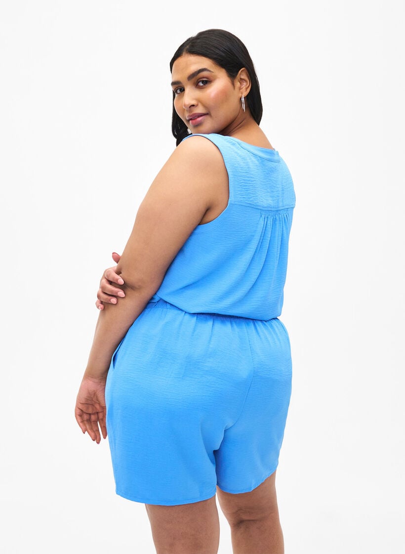 Shorts with pockets and elastic waistband, Blue, Model image number 2