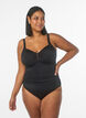Swimsuit with ring detail and draping, Black, Model image number 0