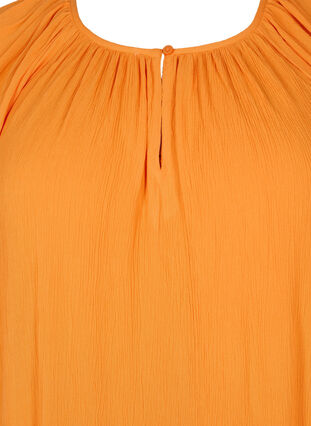 Short-sleeved viscose dress, Orange Peel, Packshot image number 2