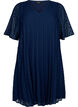 Short sleeved pleated dress, Navy Blazer, Packshot image number 0