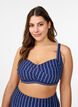 Bikini top with padding and print, Blue, Model image number 0