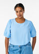 Viscose blouse with 1/2 sleeves, Light Blue, Model image number 0