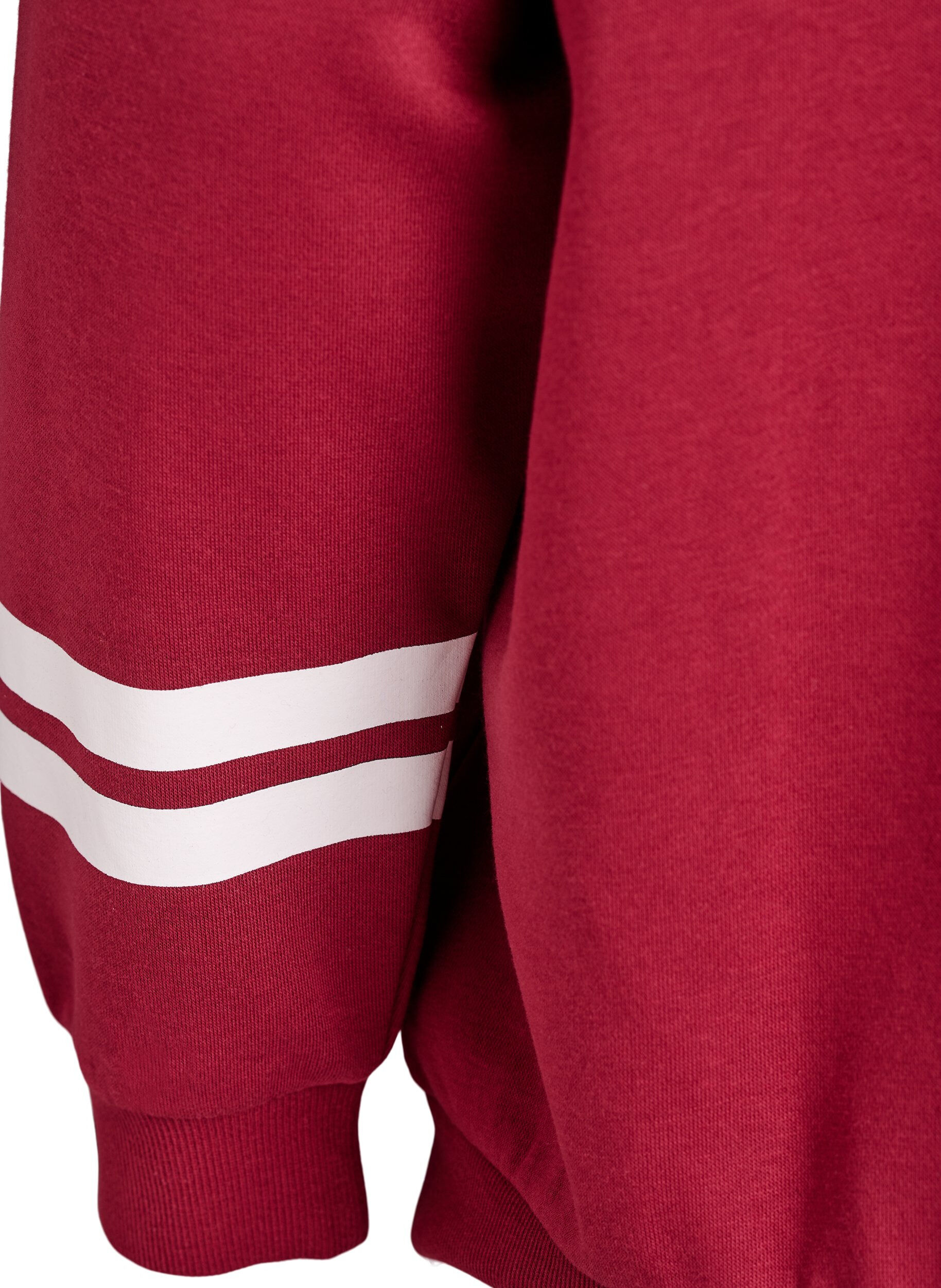 Zizzifashion Sweatshirt with statement detail, Red, Packshot image number 3