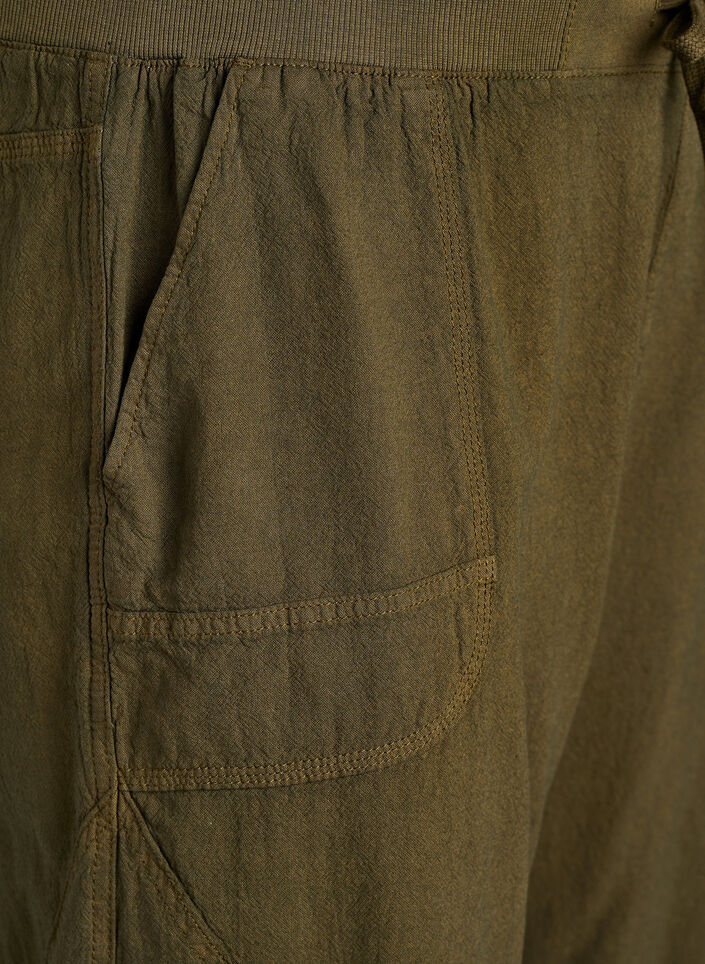 Cotton Capri trousers, Green, Packshot image number 2