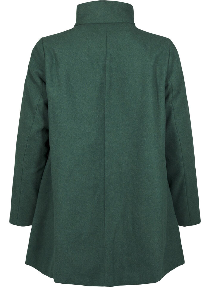 Short A-line coat, Trekking Green Mel., Packshot image number 1