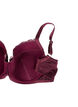 Padded bra with floral embroidery, Dark Bordeaux, Packshot image number 3