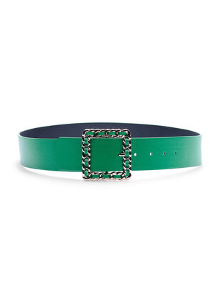 Waist belt with gold coloured buckle, Jolly Green w. Gold, Packshot image number 1