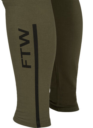 Cotton leggings with print details, Ivy Green, Packshot image number 3