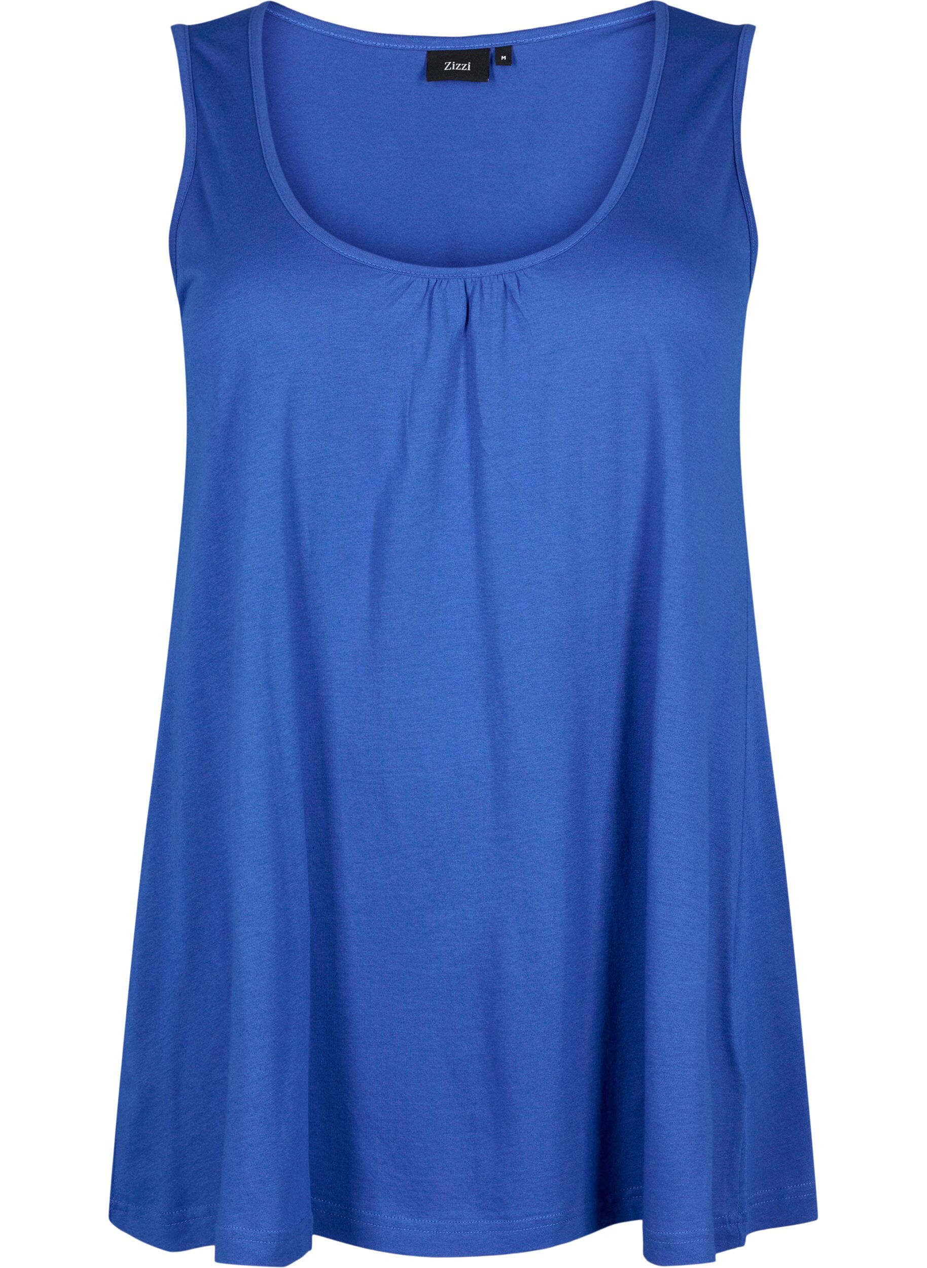Zizzifashion Top with a-shape and round neck, Victoria blue, Packshot image number 0