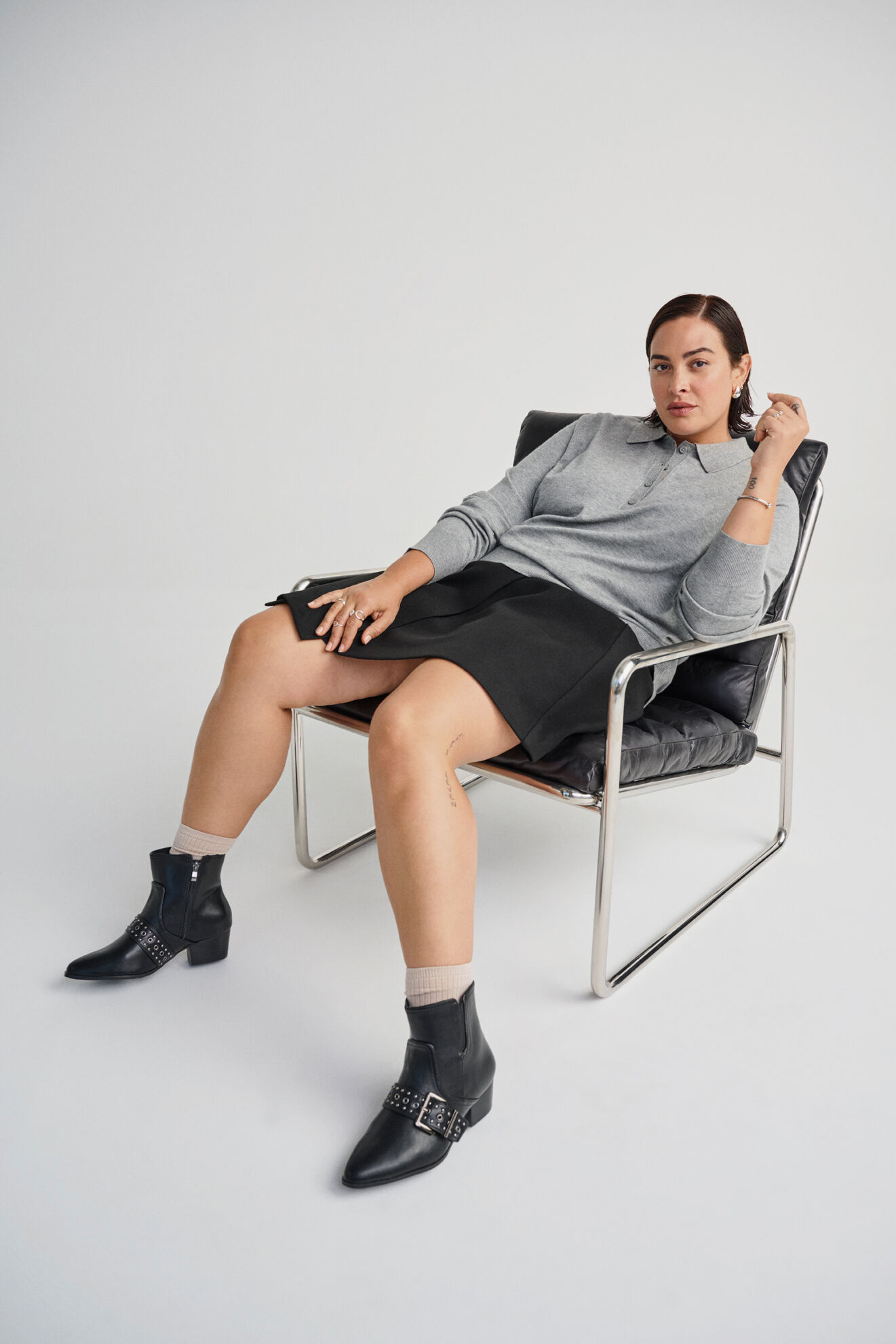 Ankle boot with buckle, , Model