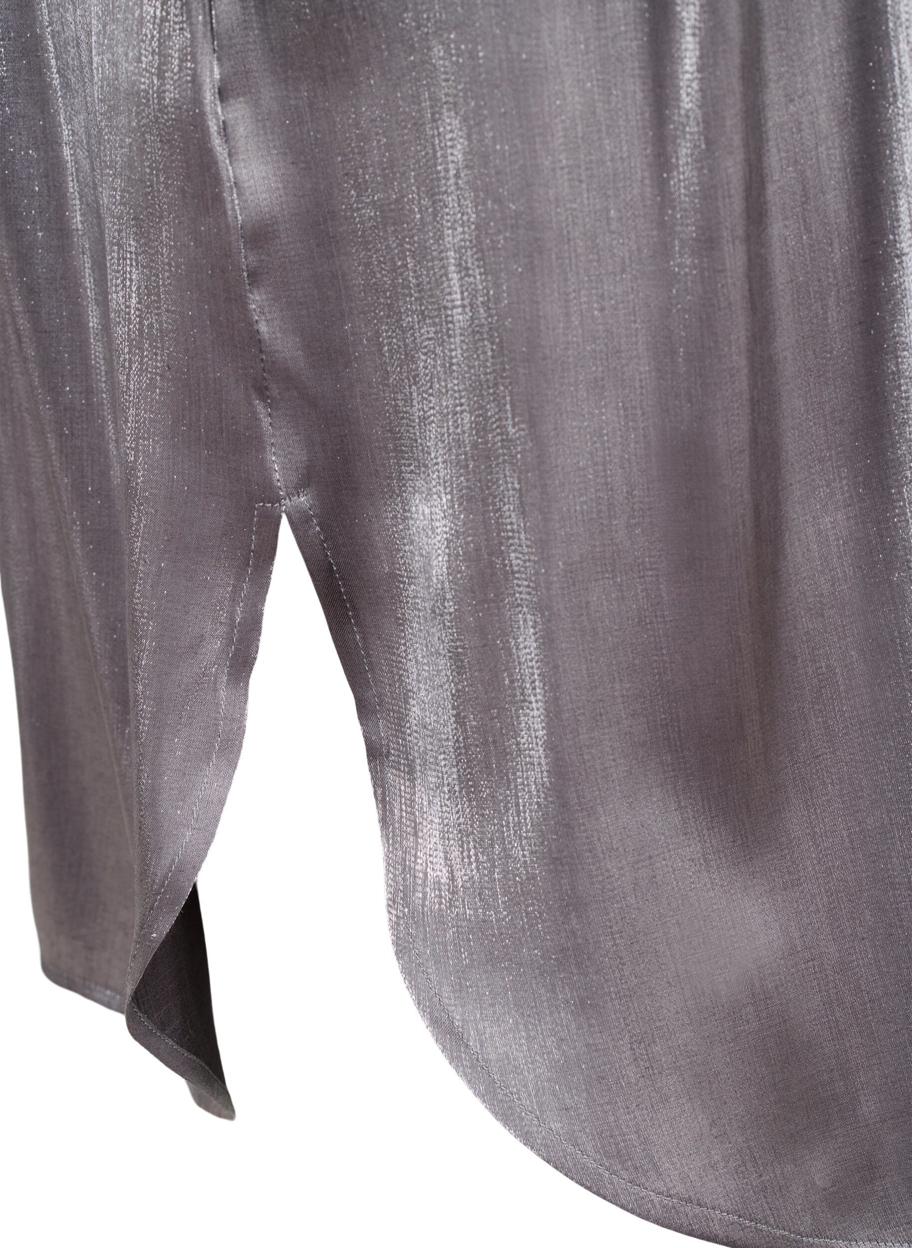 Zizzifashion Long silver-colored shirt, Dark Silver, Packshot image number 3